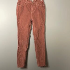 We The Free Coral Corduroy Raw Hem Pants Size 25 Regular